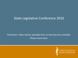 State Legislative Conference 2016
Presenters’ slides will be uploaded here as they become available.
Please check back.
 