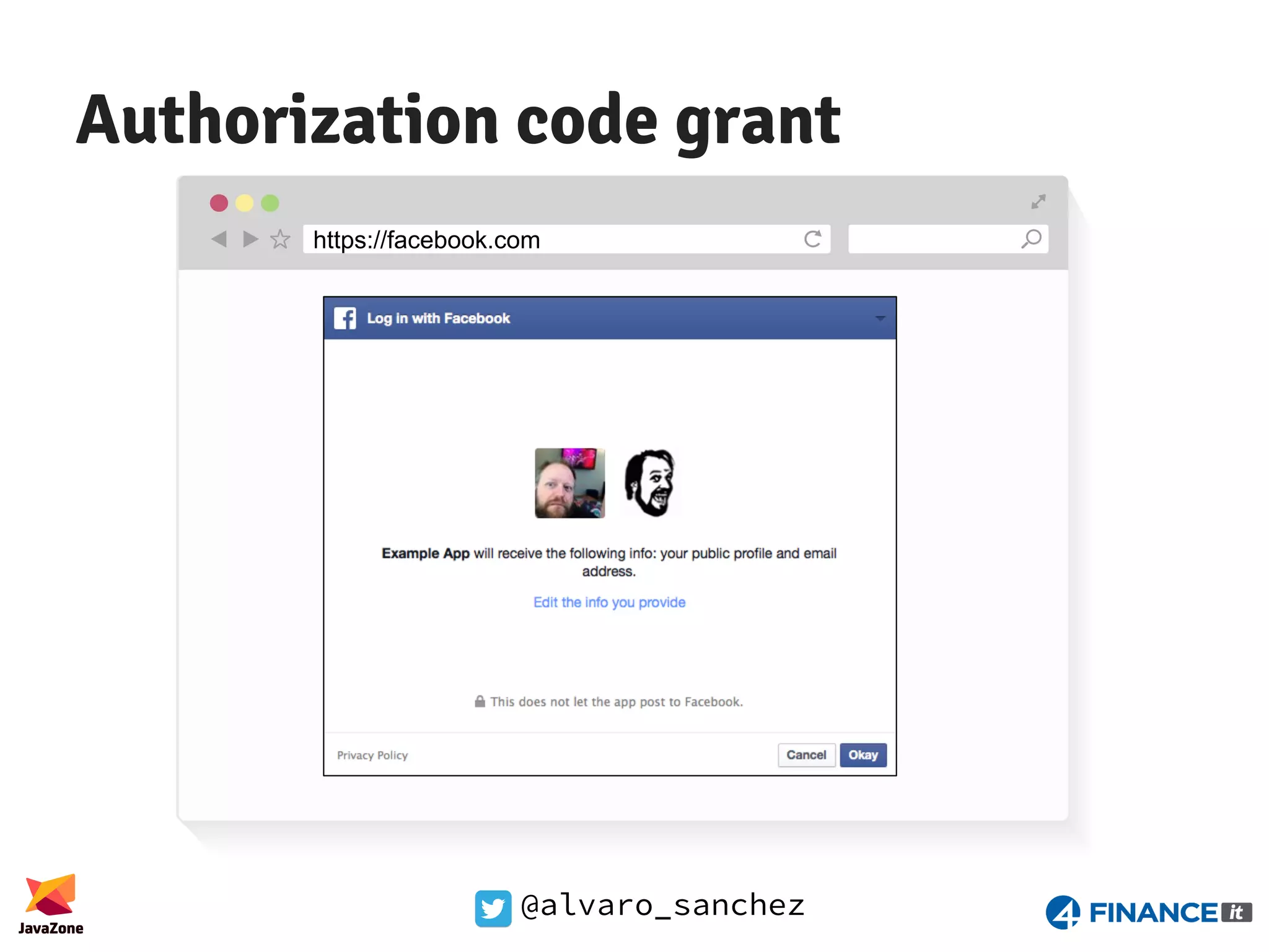 @alvaro_sanchez Authorization code grant http://myServerApp.comhttps://facebook.com 