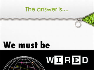 The answer is....




We must be
 