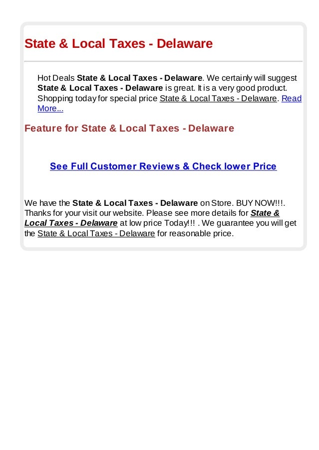 State local taxes delaware