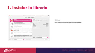 INSIRA A TECNOLOGIA MICROSOFT
AQUI
Stateless
https://github.com/dotnet-state-machine/stateless
1. Instalar la librería
 