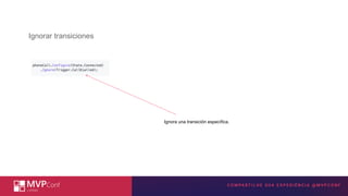 INSIRA A TECNOLOGIA MICROSOFT
AQUI
Ignorar transiciones
Ignora una transición específica.
 