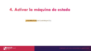 INSIRA A TECNOLOGIA MICROSOFT
AQUI
4. Activar la máquina de estado
 