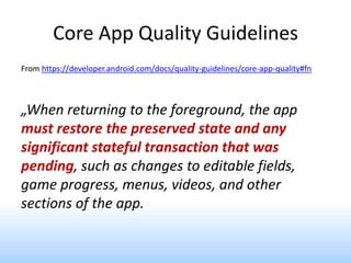 State management in android applications | PDF