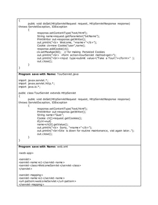 State management servlet | DOCX