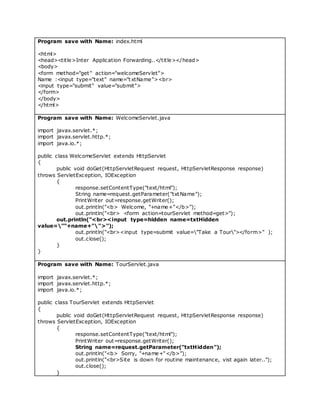 State management servlet | DOCX