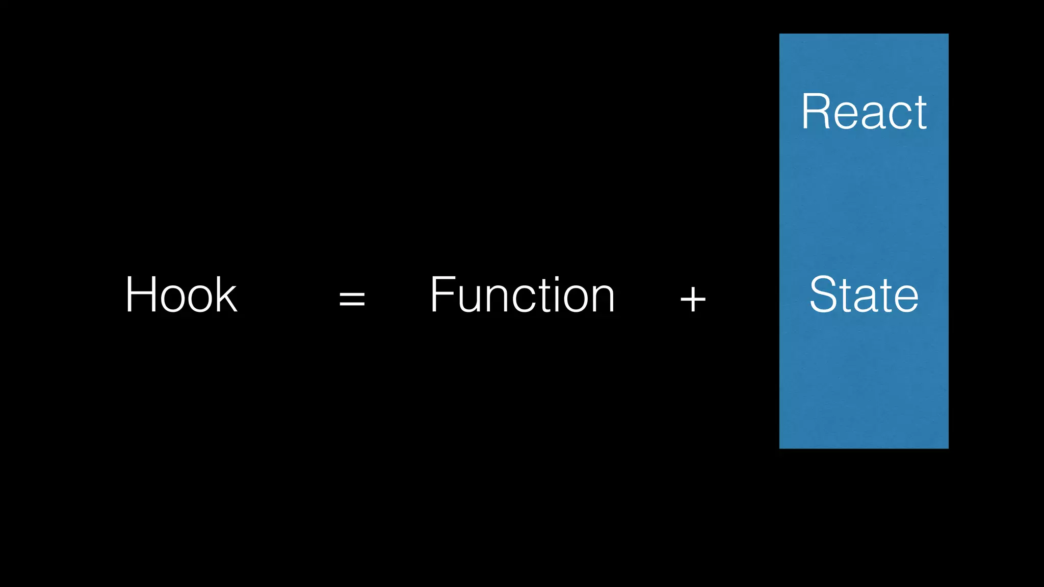 Function StateHook = +
React
 