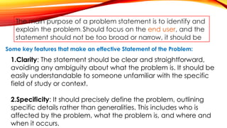 statement-of-the-problem education learning | PPTX