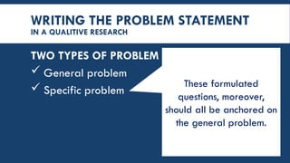 Describe Problem STATEMENT-OF-THE-PROBLEM for research grade 10 | PPTX