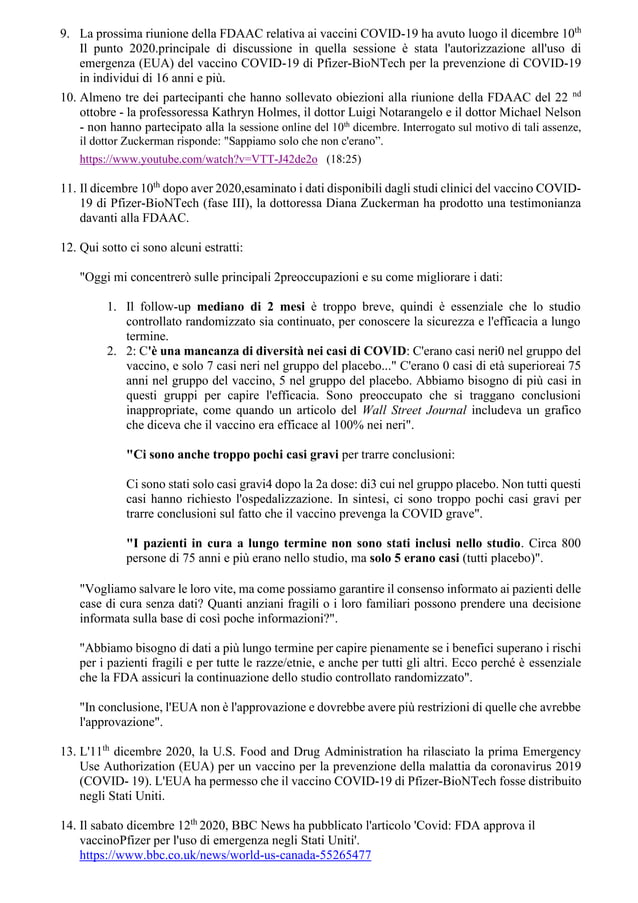 Statement Pedro Morago Traduzione italiano