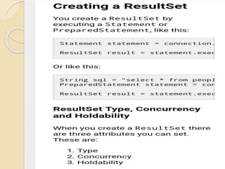 Statement and result object jdbc | PPT