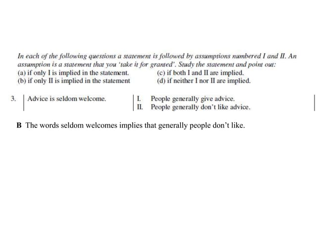 This Statement Is Based On The Assumption That Statement & assumptions | PPT