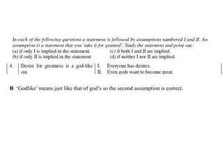 B ‘Godlike’ means just like that of god’s so the second assumption is correct.
 