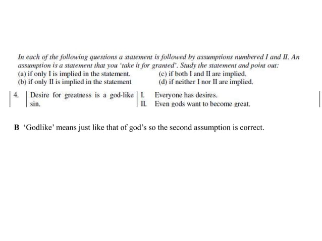 This Statement Is Based On The Assumption That Statement & assumptions | PPT