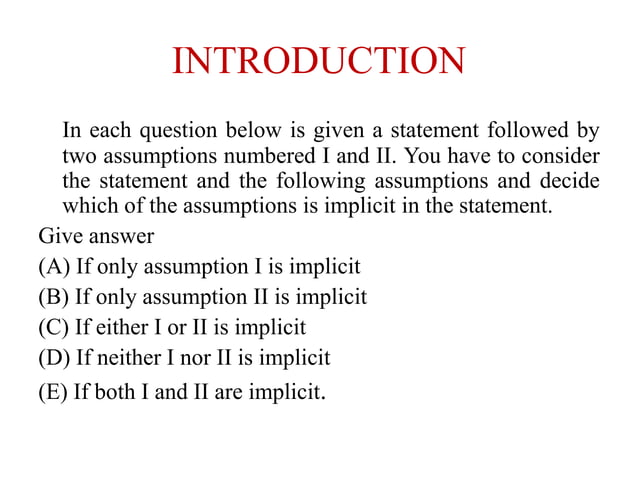 This Statement Is Based On The Assumption That STATEMENT& ASSUMPTIONS.pptx