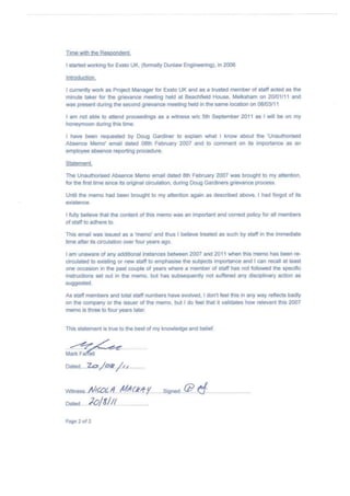 Witness statement mark farrell