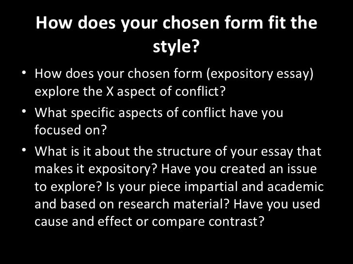 expository essay on conflict Every student needs to master the skill of expository essay writing these tips can guide elementary, middle school, and high school writers with writing an expository essay. expository essay on conflict Every student needs to master the skill of expository essay writing these tips can guide elementary, middle school, and high school writers with writing an expository essay.