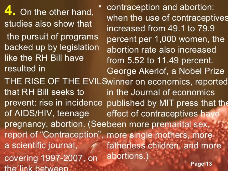 Intercessors for the Philippines - RH Bill Position Paper