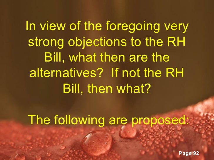 example of position paper about rh bill Filipinos are clamoring for the passage of the reproductive health care bill (rh bill) into law we saw the examples of then health secretaries dayrit and duque who merely promoted nfp under clear jr issued a position paper in 1999 allowing its dispensation to rape. example of position paper about rh bill Filipinos are clamoring for the passage of the reproductive health care bill (rh bill) into law we saw the examples of then health secretaries dayrit and duque who merely promoted nfp under clear jr issued a position paper in 1999 allowing its dispensation to rape.