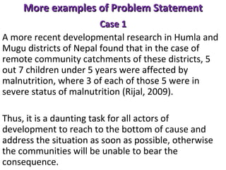 Crafting a Statement of Problem in Doctoral Research | PPT