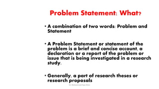 Statement of problem | PPTX | Education