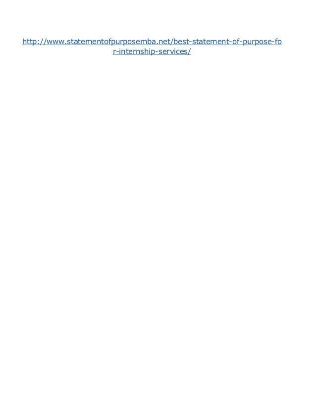 statement of purpose for internship statement of purpose for internship