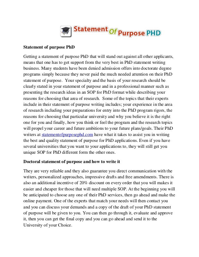 sample of statement of purpose for phd application