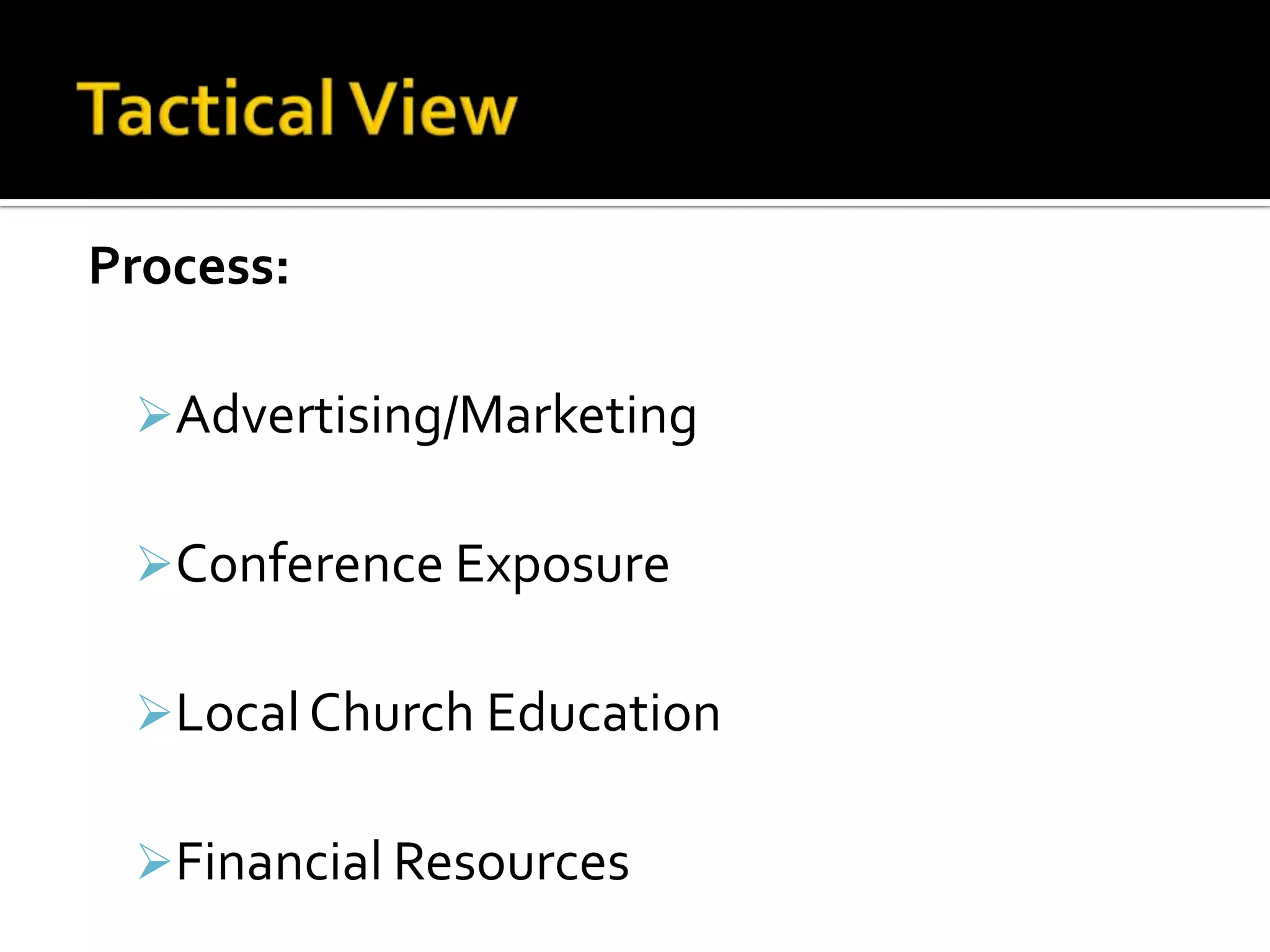 Development of Pipeline for Church Planters
