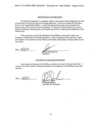 Papadopoulos - Statement of the Offense | PDF