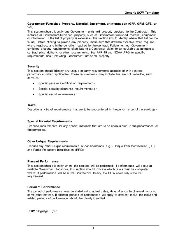 Standard Written Order Swo Code statement of work template 01.doc