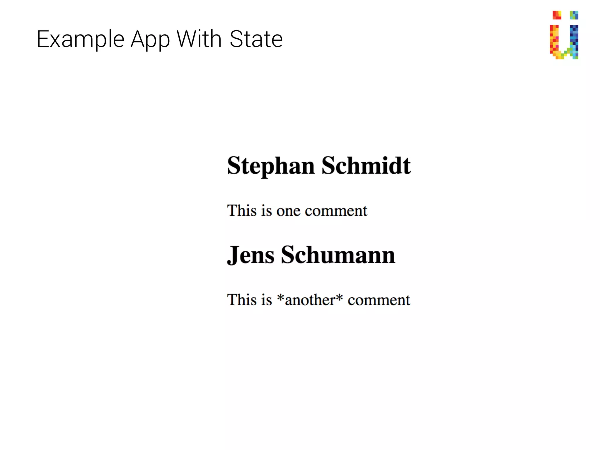 Example App With State
 