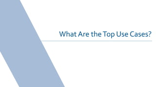 What Are theTop Use Cases?
 