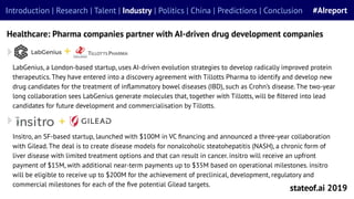 LabGenius, a London-based startup, uses AI-driven evolution strategies to develop radically improved protein
therapeutics....