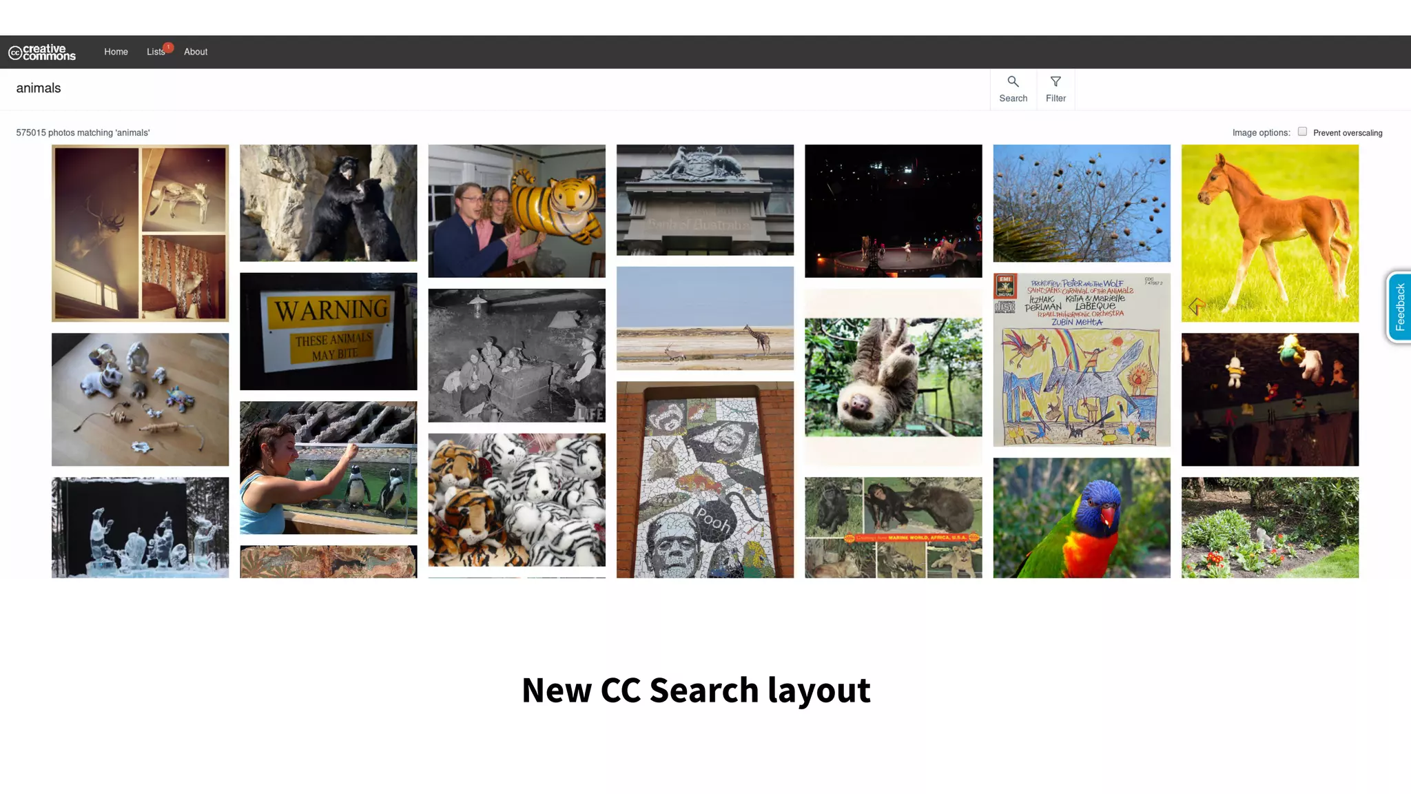 New CC Search layout
 