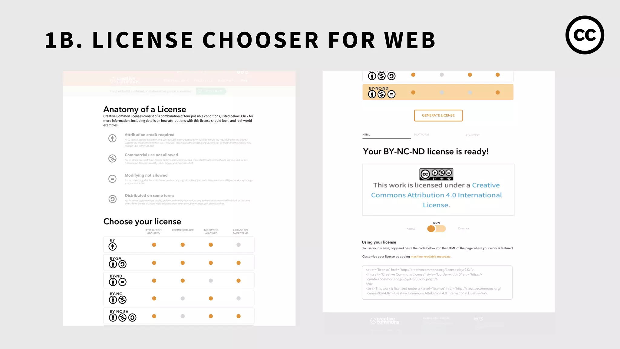 1B. LICENSE CHOOSER FOR WEB
 
