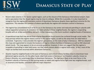 Damascus State of Play
                                                                                            As of 7...