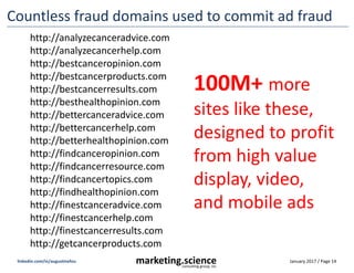January 2017 / Page 14marketing.scienceconsulting group, inc.
linkedin.com/in/augustinefou
Countless fraud domains used to...
