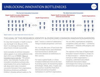 13/34
UNBLOCKING	INNOVATION	BOTTLENECKS	
THE	GOAL	OF	THIS	RESEARCH:	IDENTIFY	&	OVERCOME	COMMON	INNOVATION	BARRIERS
It’s cl...