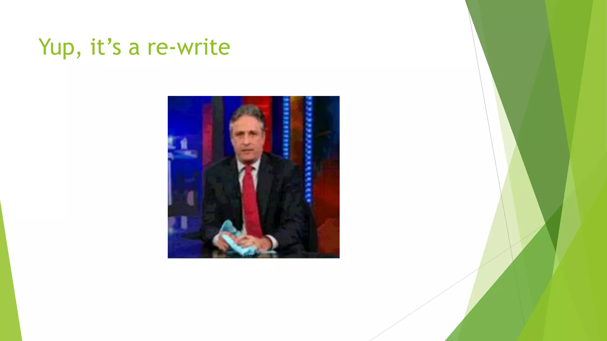 Yup, it’s a re-write
 