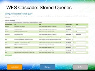 WFS Cascade: Stored Queries
Volunteer Sampo 2.7.x
 
