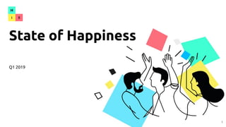 State of Happiness
Q1 2019
1
 