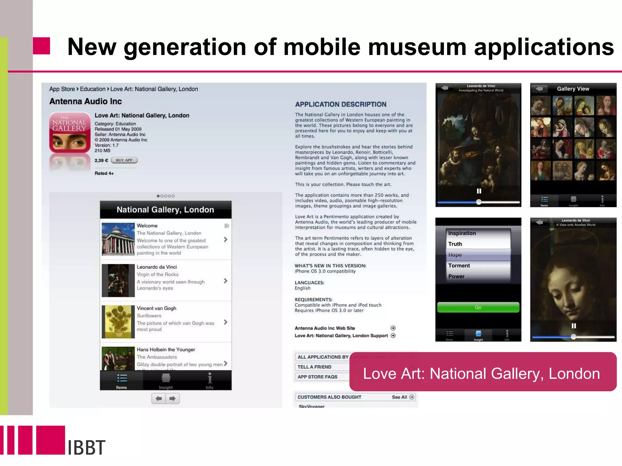 New generation of mobile museum applications Love Art: National Gallery, London 