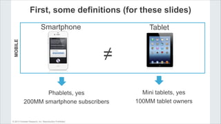 © 2013 Forrester Research, Inc. Reproduction Prohibited
First, some definitions (for these slides)
≠
Phablets, yes
200MM s...