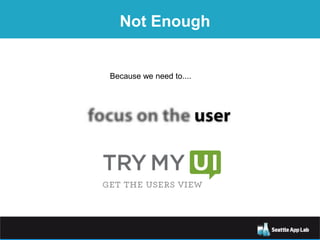 Not Enough
Because we need to....