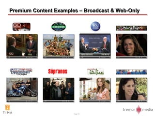 Premium Content Examples – Broadcast & Web-Only 