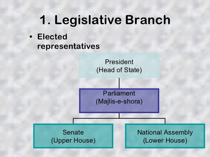 state of pakistan executive branch flow chart