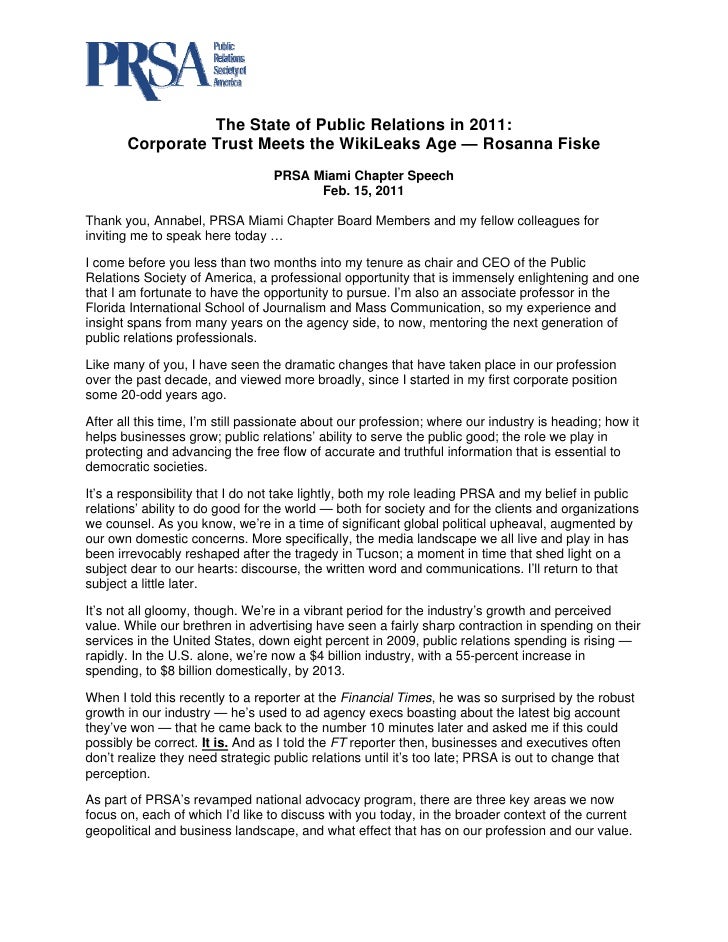 Public relations officer election speech image