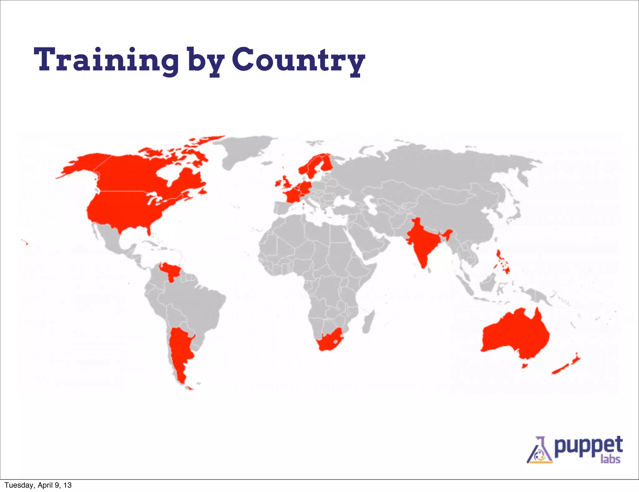 Training by Country




Tuesday, April 9, 13
 
