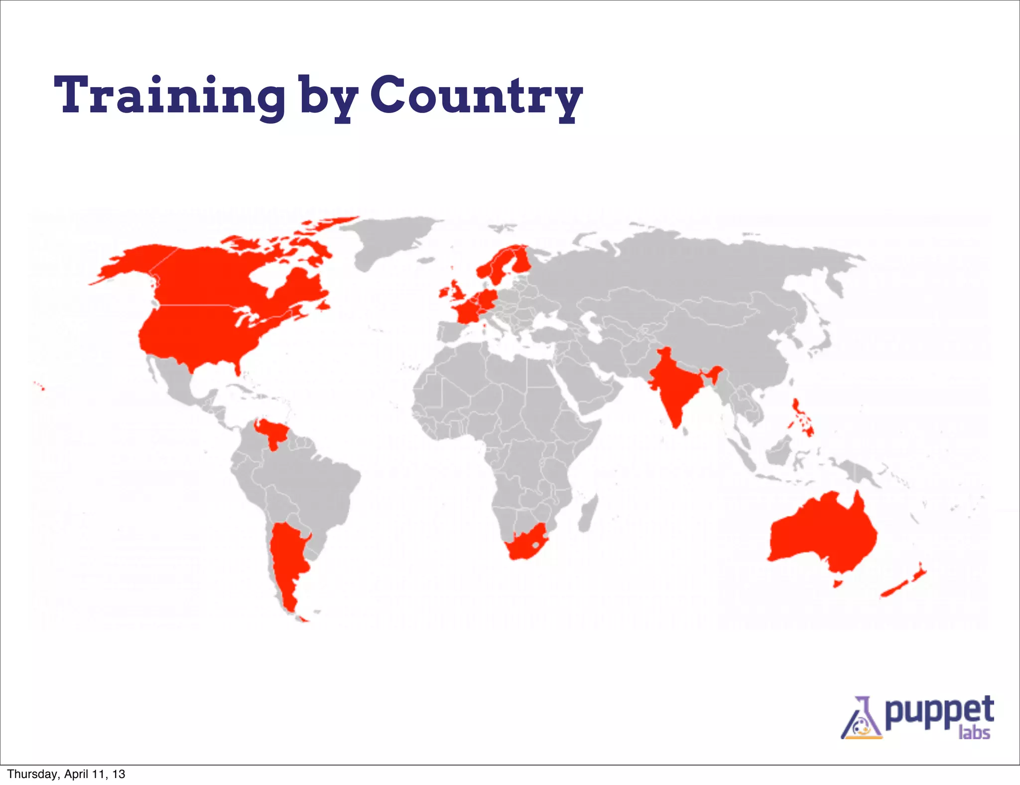 Training by Country




Thursday, April 11, 13
 