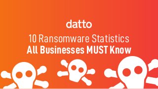 10 Ransomware Statistics
All Businesses MUST Know
 